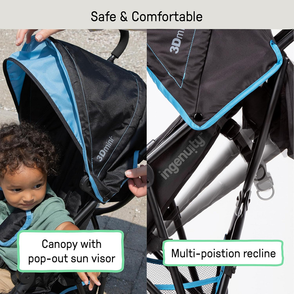 Ingenuity 3D Mini Convenience Stroller – Lightweight Stroller with Compact Fold, Multi-Position Recl Richmond - photo 4