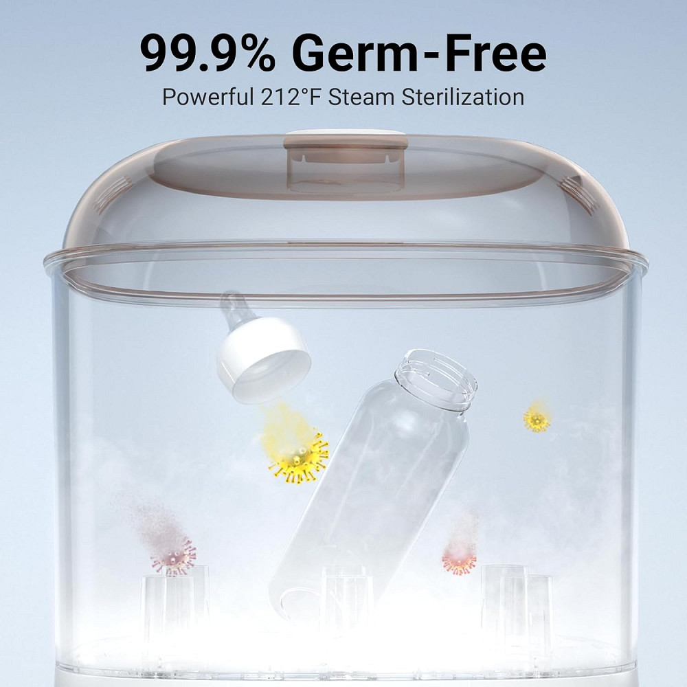 Bear Bottle Sterilizer and Dryer, 2 Layers Large Electric Steam Baby Bottle Sterilizer, Fast Bottle  Richmond - photo 5