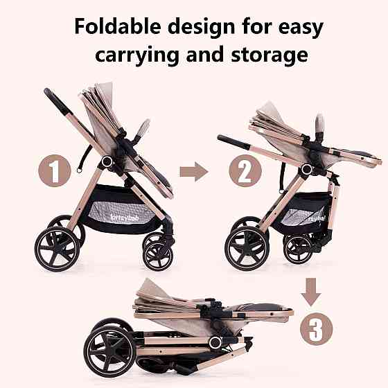 2-in-1 Baby Stroller - Folding Infant Newborn Pram Stroller with Reversible Seat - Toddler Strollers Richmond