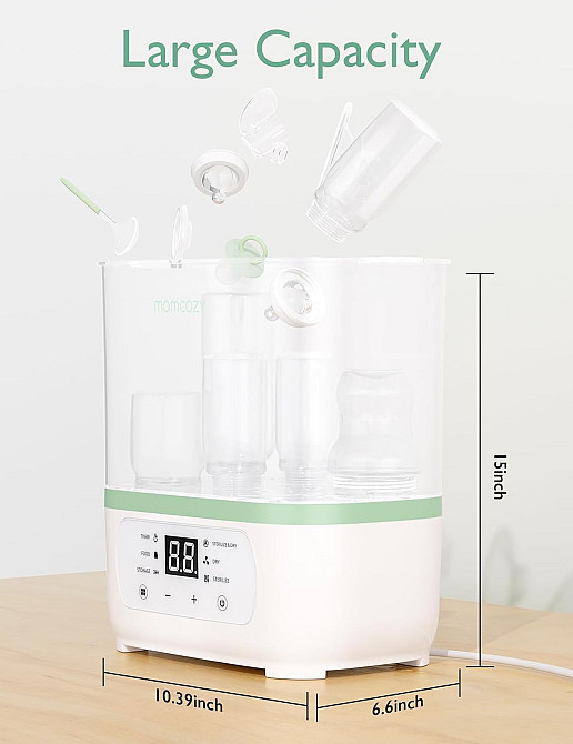 Momcozy Bottle Sterilizer and Dryer, 8-in-1 Electric Steam Baby Bottle Sterilizer for Baby Bottles,  Richmond - photo 9