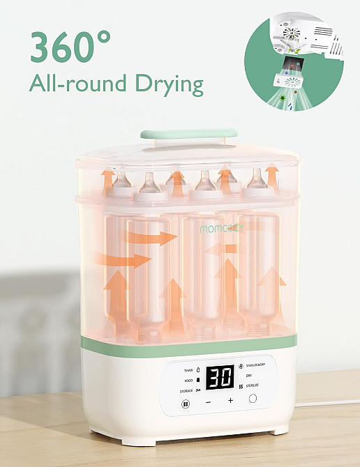 Momcozy Bottle Sterilizer and Dryer, 8-in-1 Electric Steam Baby Bottle Sterilizer for Baby Bottles,  Richmond - photo 3