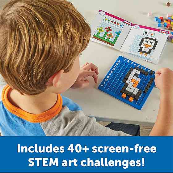 Learning Resources STEM Explorers Pixel Art Challenge - Science Kits & STEM Activities for Kids, Pat Richmond