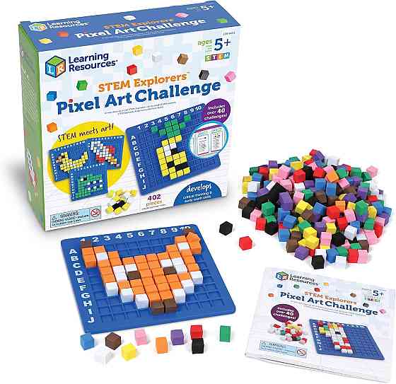 Learning Resources STEM Explorers Pixel Art Challenge - Science Kits & STEM Activities for Kids, Pat Richmond