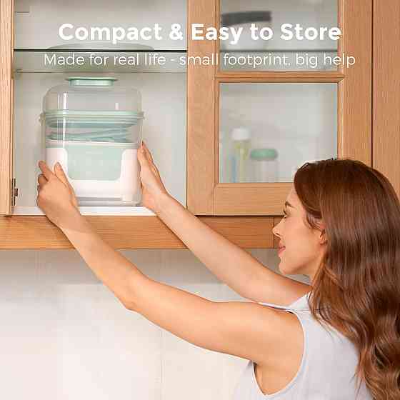 Momcozy Bottle Sterilizer and Dryer, Modular Nesting Space Saving Design, 6 Bottles Capacity, 4 in 1 Richmond