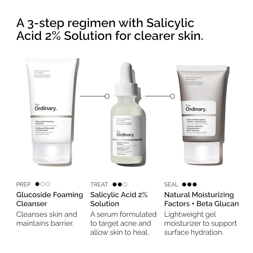 The Ordinary The Acne Set, 3-Step Skin Regimen with Glucoside Foaming Cleanser, Salicylic Acid 2% So Richmond - photo 2