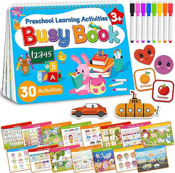 Busy Book for Toddlers - Preschool Learning Activities, Coloring Activity Books for Kids Ages 3-5, M Richmond