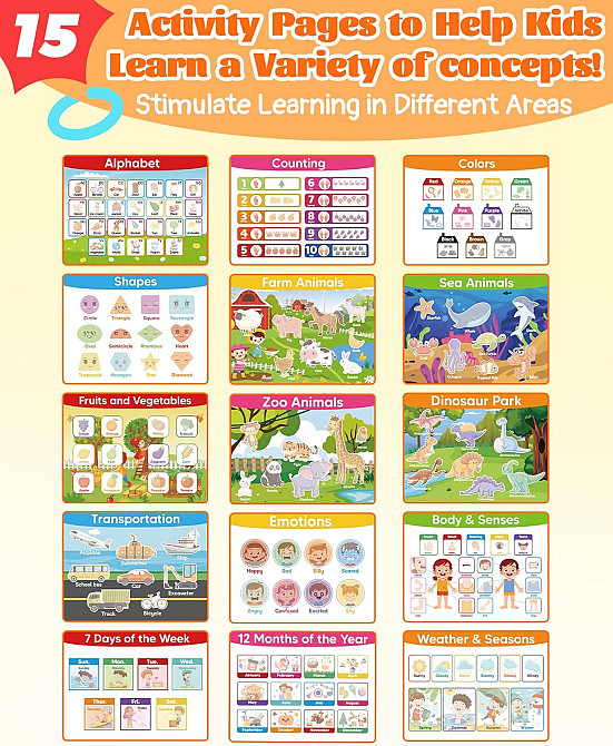 Busy Book for Toddlers - Preschool Learning Activities, Coloring Activity Books for Kids Ages 3-5, M Richmond - photo 2