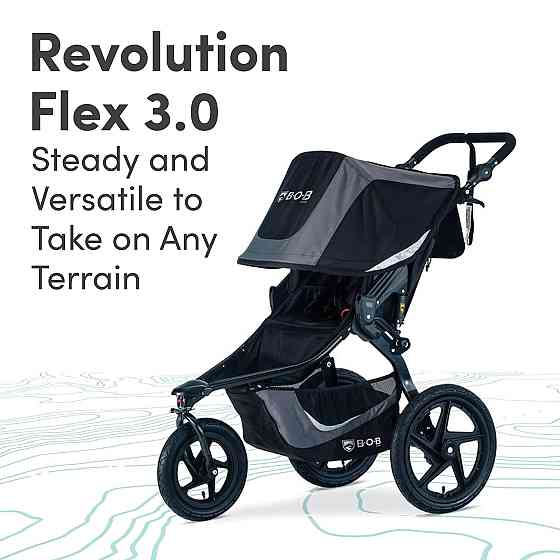 BOB Gear Revolution Flex 3.0 Jogging Stroller, Graphite Black Richmond