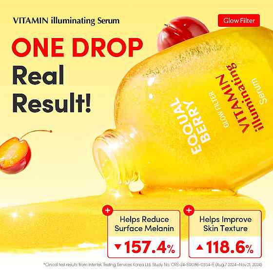 EQQUALBERRY Vitamin Illuminating Serum | Niacinamide 4% + Brightening Vitamin C Face Serum with Hyal Richmond