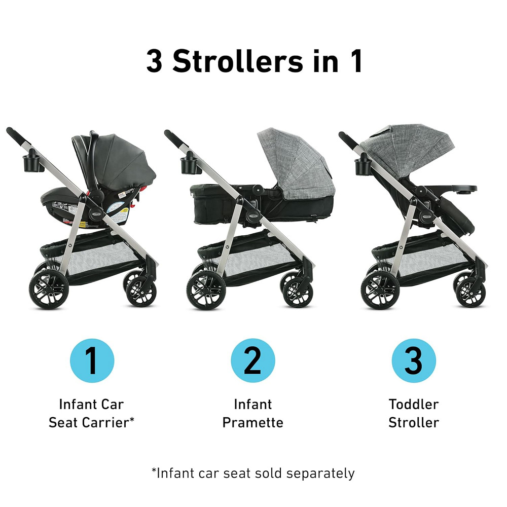 Graco Modes Pramette Stroller, 3-in-1 Baby Stroller, 3 Modes from Infant Car Seat Carrier, Infant Pr Richmond - photo 2