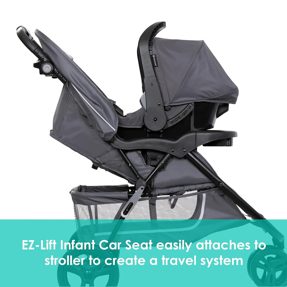 Baby Trend Stroller and EZ-Lift Infant Car Seat, EZ Ride Travel System, Dash Grey Richmond - photo 4