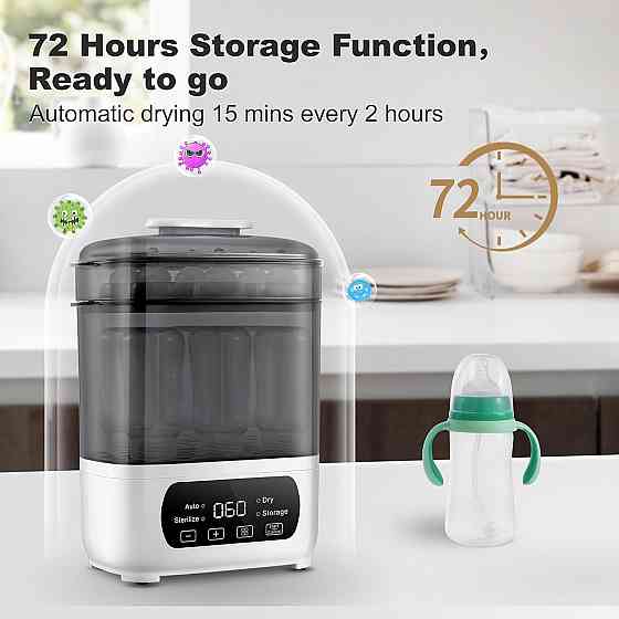 Baby Bottle Steamer and Dryer, Electric Steamer and Dryer for Baby Bottles, 4-in-1 Bottle Steamer an Richmond