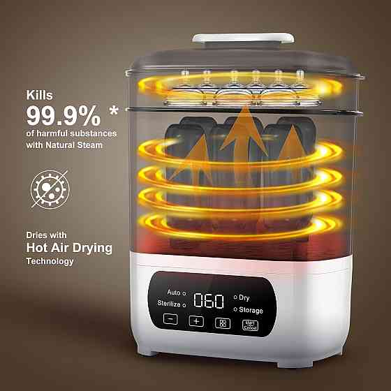 Baby Bottle Steamer and Dryer, Electric Steamer and Dryer for Baby Bottles, 4-in-1 Bottle Steamer an Richmond