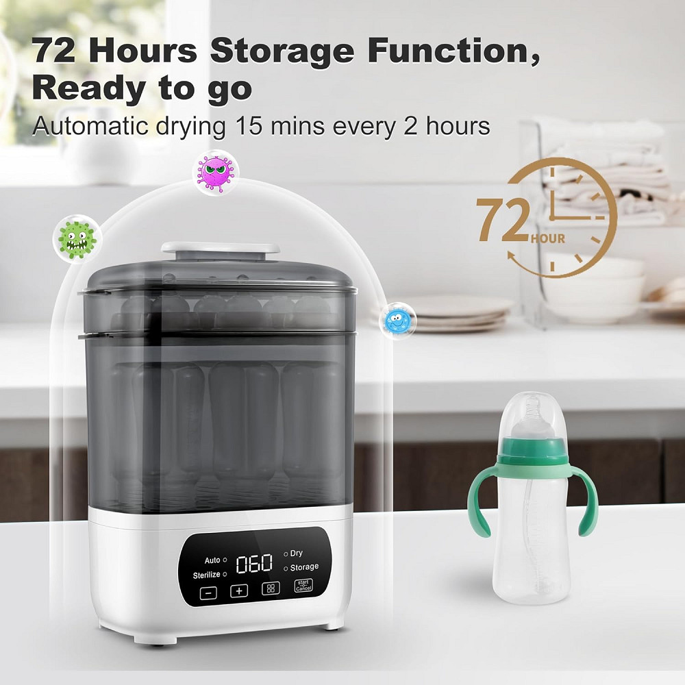 Baby Bottle Steamer and Dryer, Electric Steamer and Dryer for Baby Bottles, 4-in-1 Bottle Steamer an Richmond - photo 2