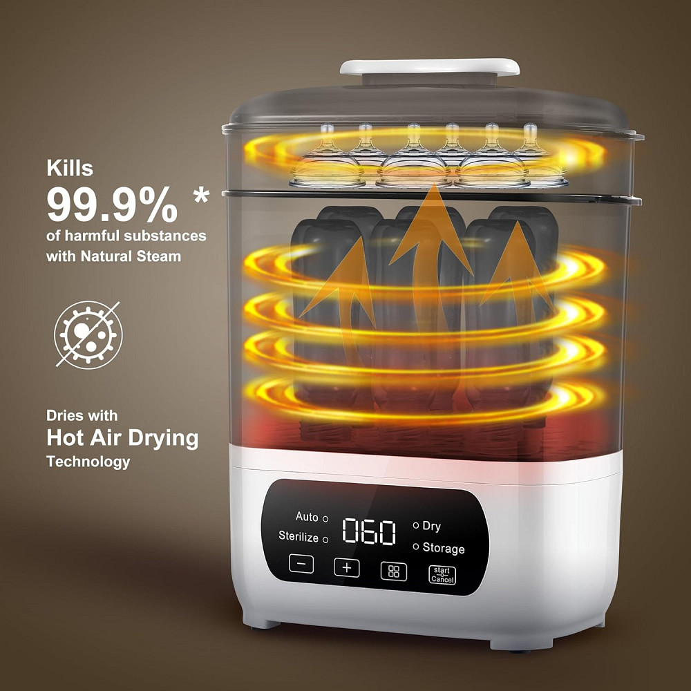 Baby Bottle Steamer and Dryer, Electric Steamer and Dryer for Baby Bottles, 4-in-1 Bottle Steamer an Richmond - photo 3