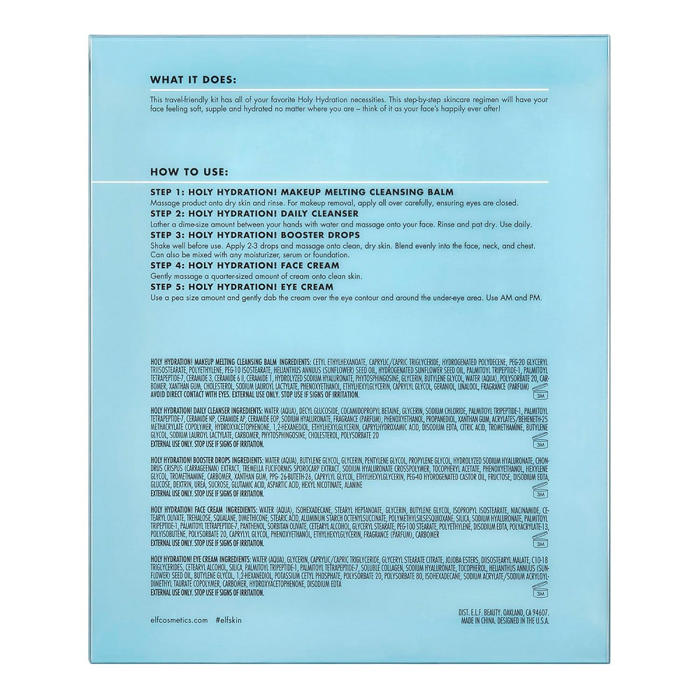 e.l.f. SKIN Holy Hydration! Hydrated Ever After Skincare Mini Kit, Cleanser, Makeup Remover, Moistur Richmond - photo 4