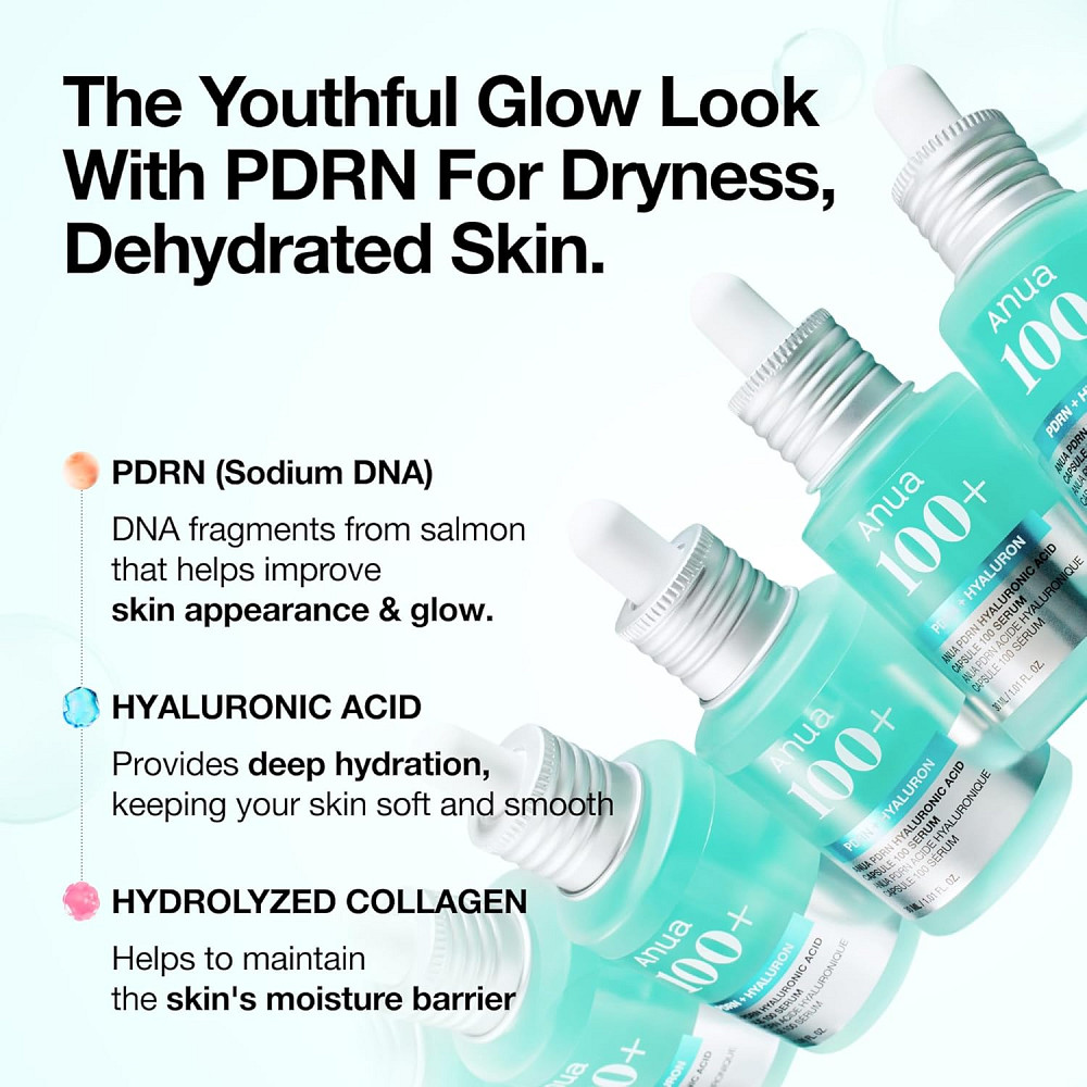 Anua PDRN Hyaluronic Acid Capsule 100 Serum, Radiant Face Serum, Salmon DNA, Hyaluronic Acid, Hydrat Richmond - photo 3