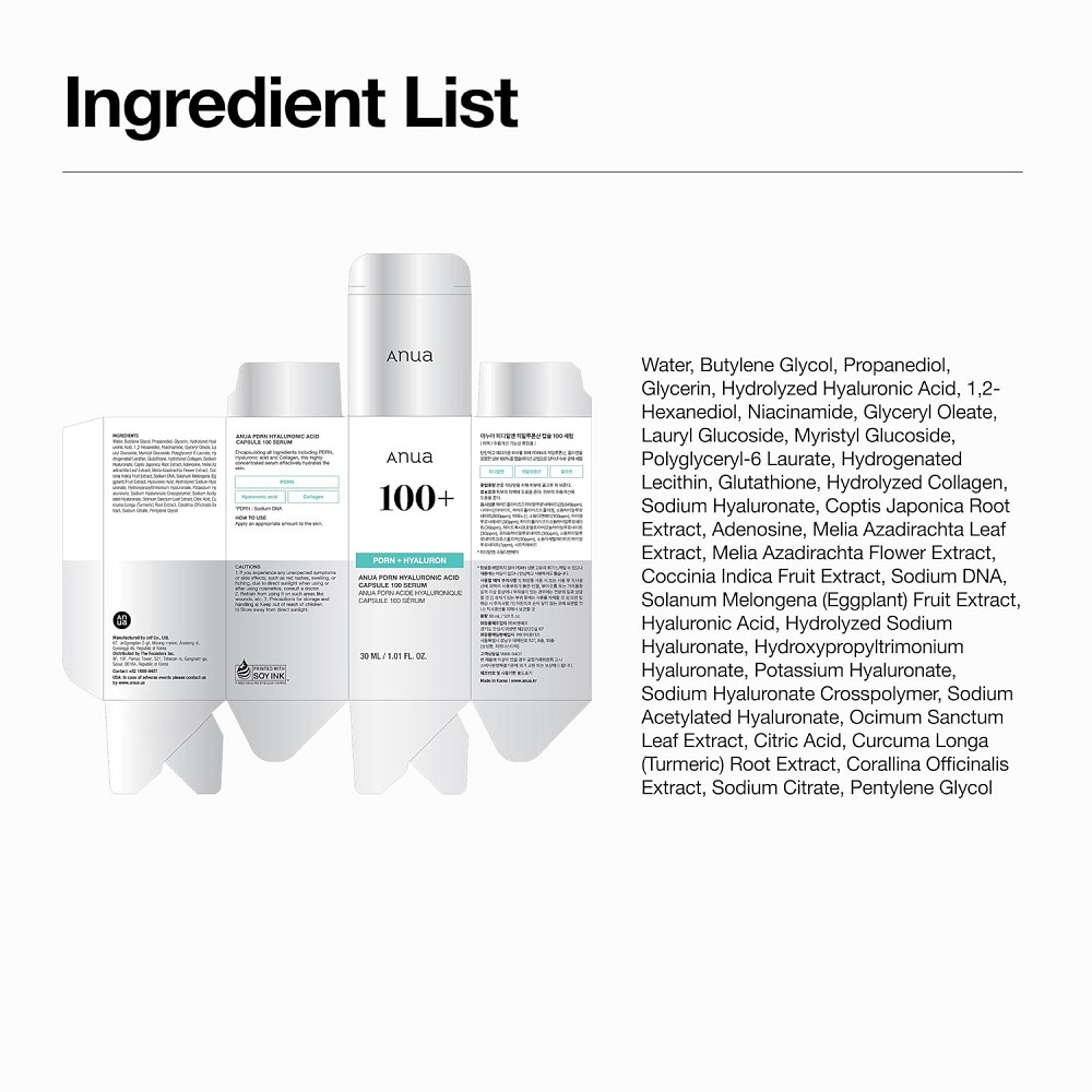 Anua PDRN Hyaluronic Acid Capsule 100 Serum, Radiant Face Serum, Salmon DNA, Hyaluronic Acid, Hydrat Richmond - photo 8