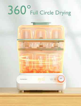 Momcozy 3 Layers Large Bottle Sterilizer and Dryer, Fast Sterilize and Dry, Universal Bottle Sterili Richmond