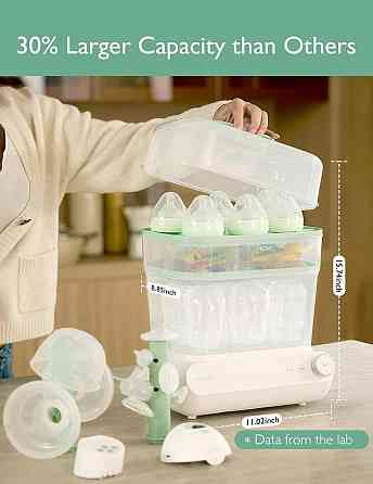 Momcozy 3 Layers Large Bottle Sterilizer and Dryer, Fast Sterilize and Dry, Universal Bottle Sterili Richmond