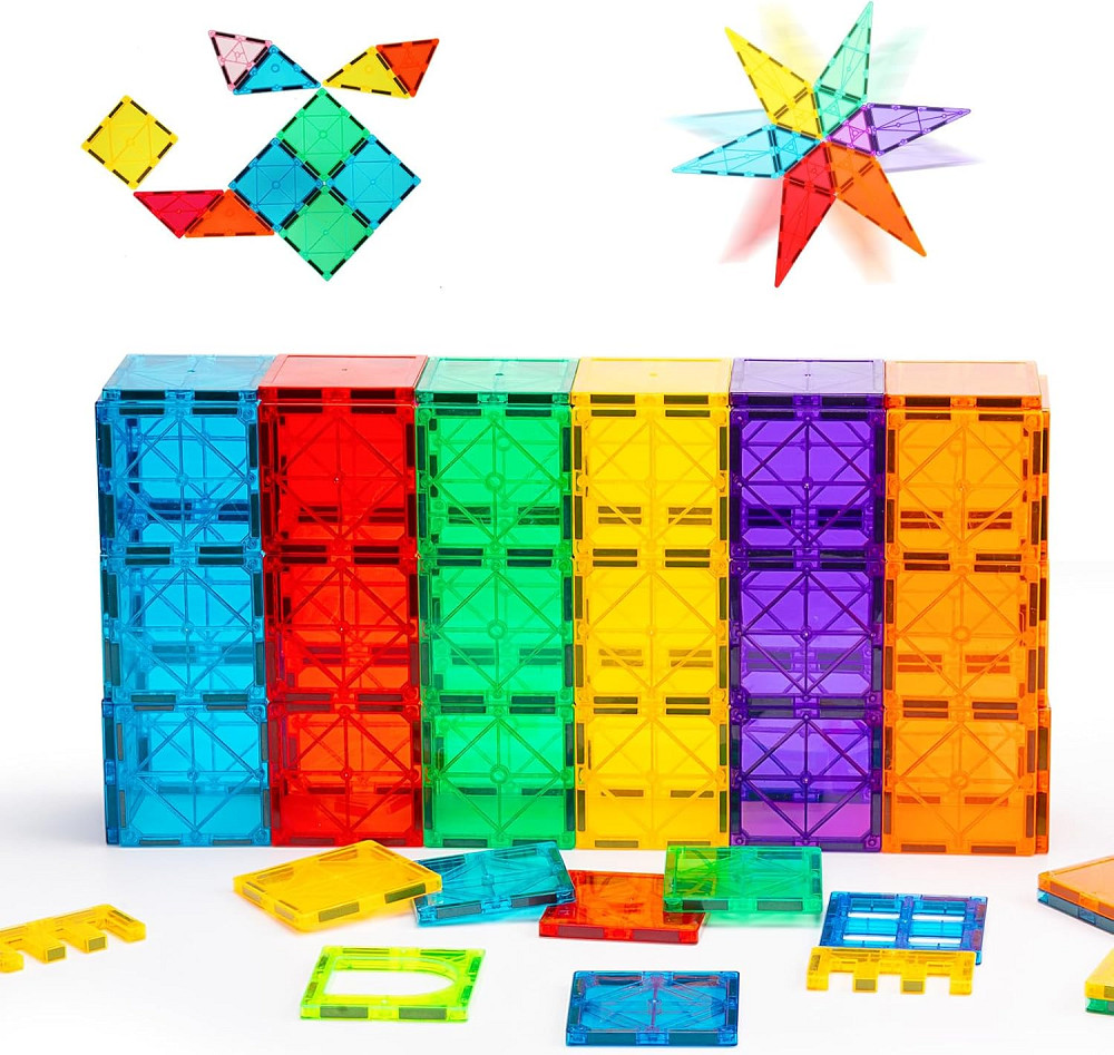 Gemmicc Magnetic Tiles, Deluxe 136 PCS Building Blocks Magnet Toys for Kids,3D Magnet Puzzles Stacki Richmond - photo 6