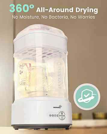 GROWNSY Bottle Sterilizer and Dryer, Compact Electric Steam Baby Bottle Sterilizer (Esterilizador de Richmond