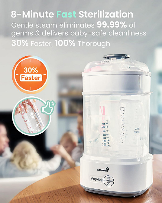GROWNSY Bottle Sterilizer and Dryer, Compact Electric Steam Baby Bottle Sterilizer (Esterilizador de Richmond - photo 4
