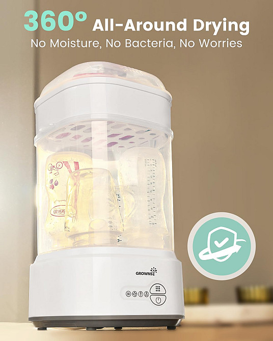 GROWNSY Bottle Sterilizer and Dryer, Compact Electric Steam Baby Bottle Sterilizer (Esterilizador de Richmond - photo 3