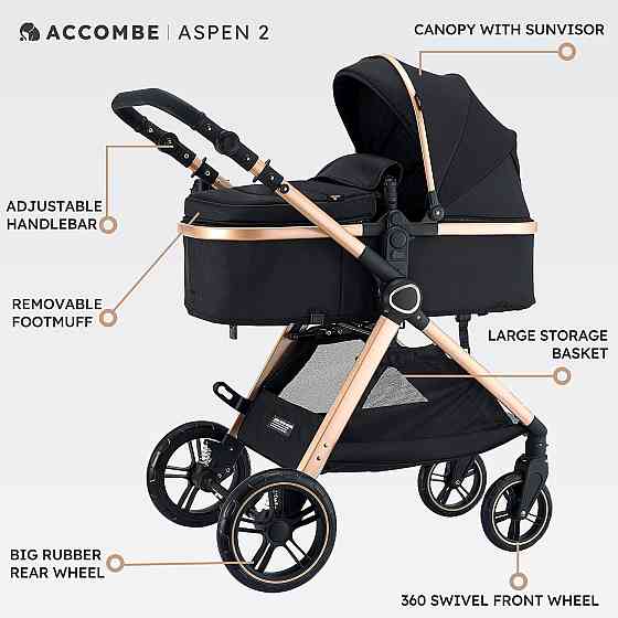 2 in 1 Baby Stroller, Convertible Bassinet Pushchair for Infants and Newborns 0-36 Months Richmond