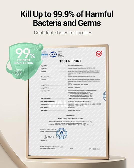 HAUTURE Bottle Sterilizer and Dryer, 6-in-1 Baby Bottle Sterilizer (Esterilizador de Biberones), 10  Richmond - photo 8