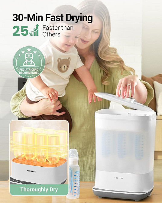 HAUTURE Bottle Sterilizer and Dryer, 6-in-1 Baby Bottle Sterilizer (Esterilizador de Biberones), 10  Richmond - photo 3