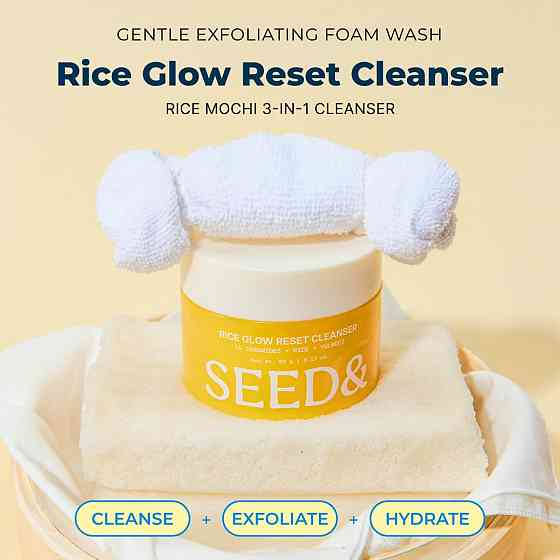 Dr.Eve Seedlab Seed& Rice Glow Reset Cleanser - Korean Rice Face Wash for Exfoliating, Deep Cleansin Richmond