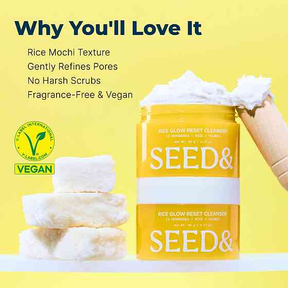 Dr.Eve Seedlab Seed& Rice Glow Reset Cleanser - Korean Rice Face Wash for Exfoliating, Deep Cleansin Richmond