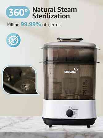 Grownsy Adjustable 4 in 1 Large Bottle Sterilizer and Dryer, 8 Bottles Capacity,Electric Steam Baby  Richmond