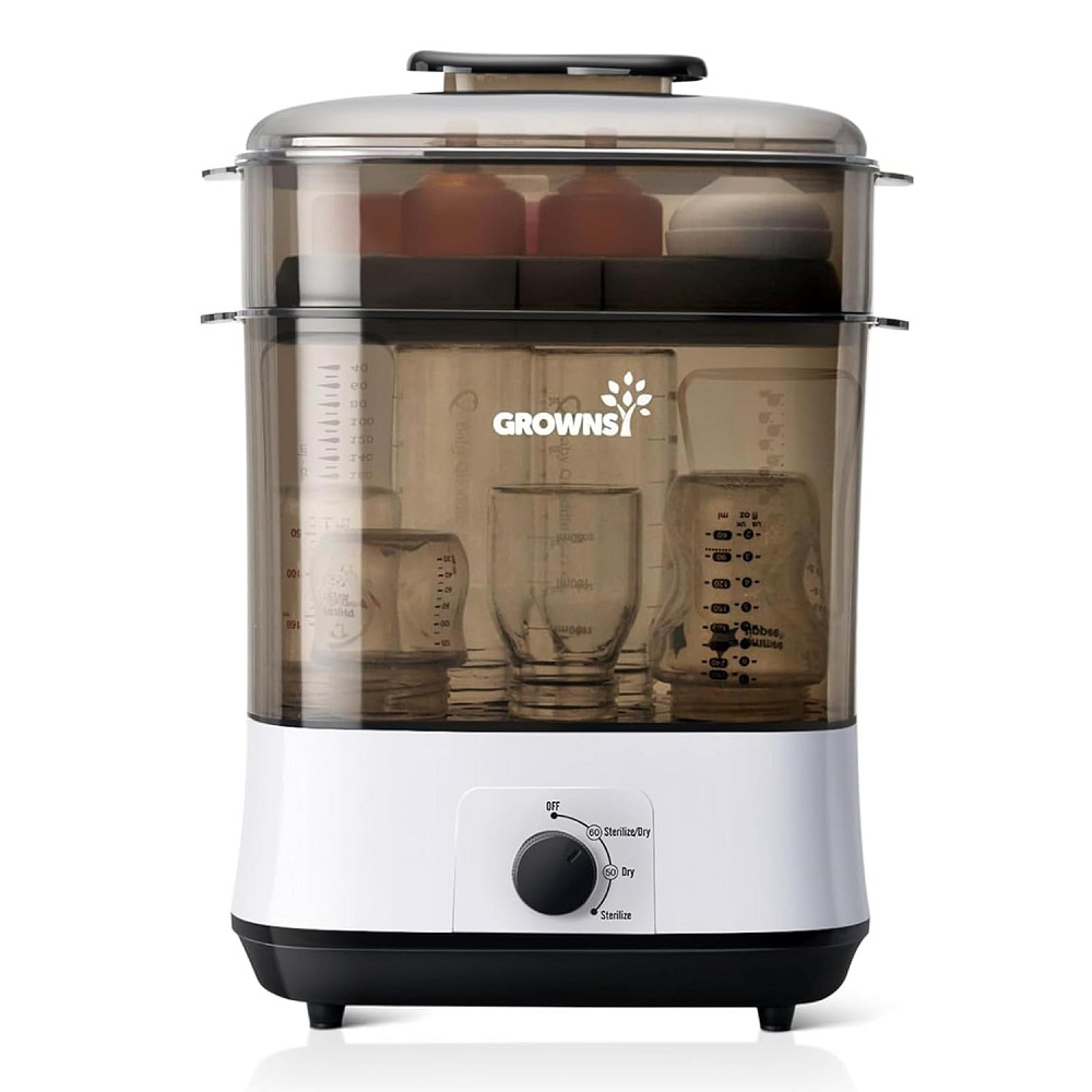 Grownsy Adjustable 4 in 1 Large Bottle Sterilizer and Dryer, 8 Bottles Capacity,Electric Steam Baby  Richmond - photo 1