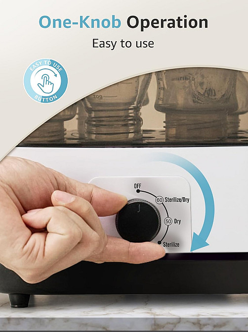 Grownsy Adjustable 4 in 1 Large Bottle Sterilizer and Dryer, 8 Bottles Capacity,Electric Steam Baby  Richmond - photo 4