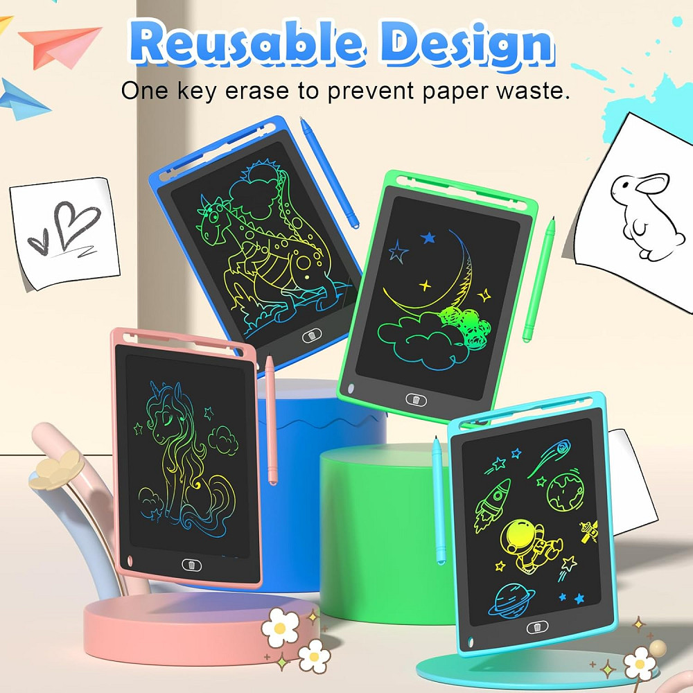 4 Pack LCD Writing Tablet for Kids, 8.5 Inch Colorful Doodle Board Drawing Tablet, Educational Learn Richmond - photo 5