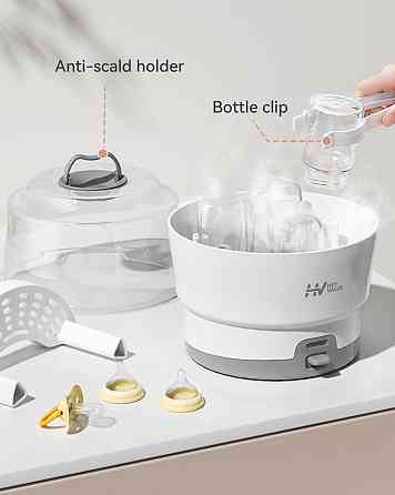 HEYVALUE Ease-Steam Bottle Sterilizer, Compact Baby Bottle Sterilizer, Fast One-Touch Operation (Est Richmond