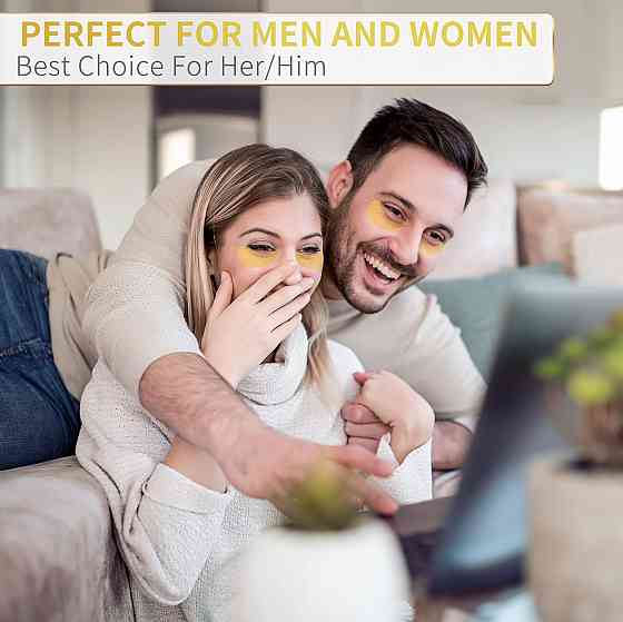 24K Gold Under Eye Patches - 60 Pack for Puffy Eyes, Dark Circles, Bags & Wrinkles with Collagen & H Richmond