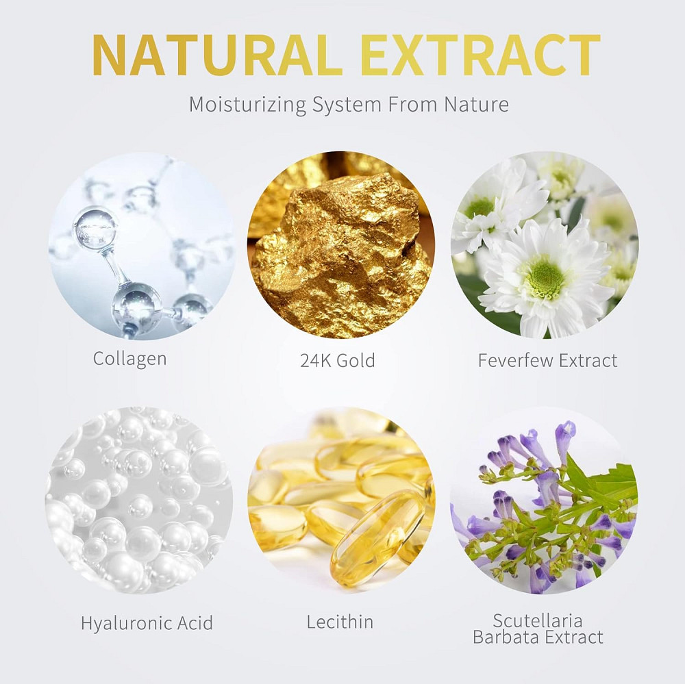 24K Gold Under Eye Patches - 60 Pack for Puffy Eyes, Dark Circles, Bags & Wrinkles with Collagen & H Richmond - photo 4