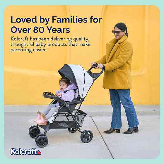 Kolcraft Cloud Plus Lightweight Umbrella Stroller for Toddlers with Reclining Seat, Large Storage Ba Richmond