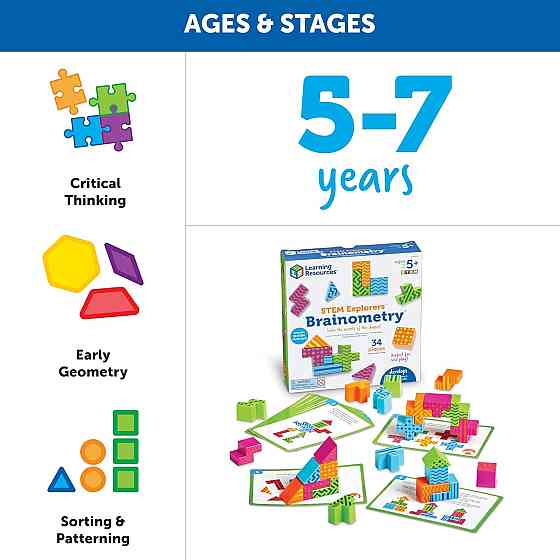 Learning Resources STEM Explorers Brainometry - 3d Puzzle, Brain Games, Brainteaser, Building Logic  Richmond