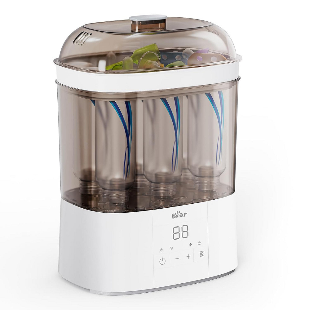 Bear Bottle Sterilizer and Dryer, 2 Layers Large Electric Steam Baby Bottle Sterilizer, Fast Bottle  Richmond - photo 1