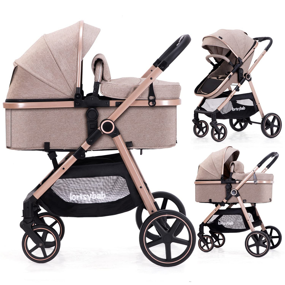 2-in-1 Baby Stroller - Folding Infant Newborn Pram Stroller with Reversible Seat - Toddler Strollers Richmond - photo 1