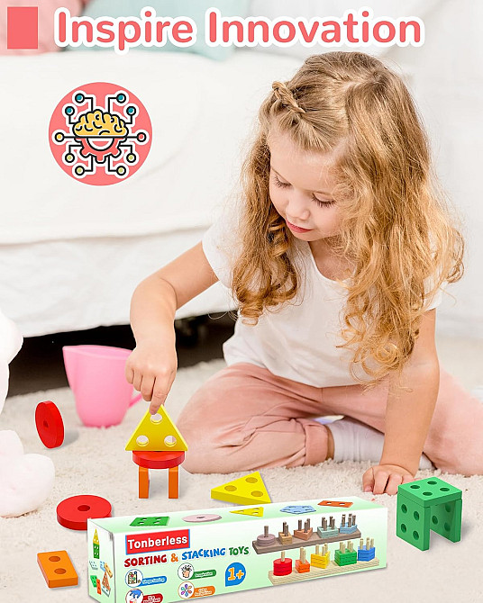 Montessori Toys for 1 2 3 Year Old Boy Girl, Toys for Ages 2-4 Toddlers Kids Baby, 1 2 Year Old Birt Richmond - photo 4
