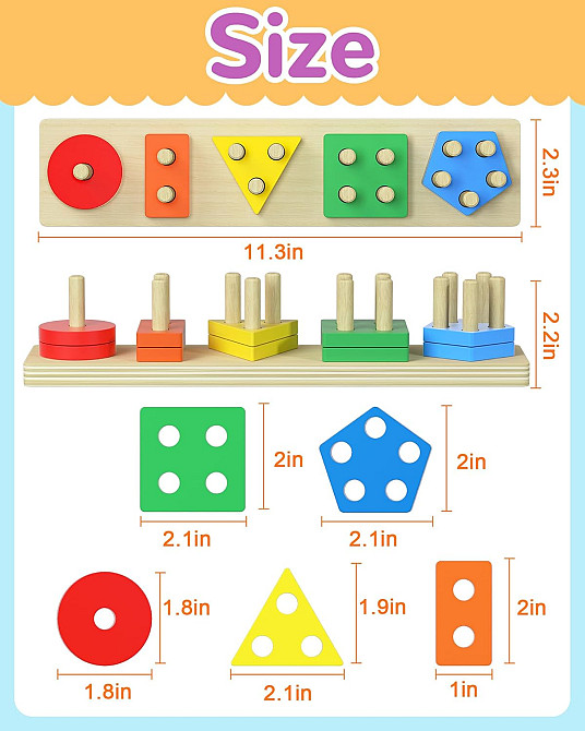 Montessori Toys for 1 2 3 Year Old Boy Girl, Toys for Ages 2-4 Toddlers Kids Baby, 1 2 Year Old Birt Richmond - photo 6