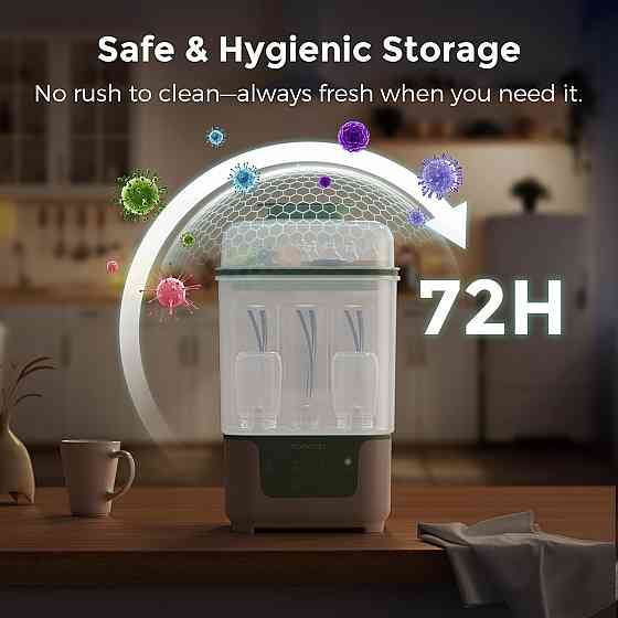 Momcozy Bottle Sterilizer and Dryer, Modular Nesting Space Saving Design, 6 Bottles Capacity, 4 in 1 Richmond