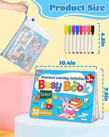 Busy Book for Toddlers - Preschool Learning Activities, Coloring Activity Books for Kids Ages 3-5, M Richmond