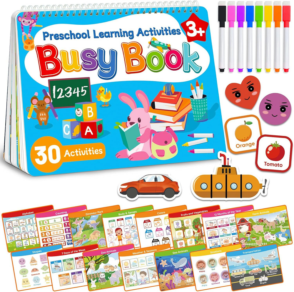 Busy Book for Toddlers - Preschool Learning Activities, Coloring Activity Books for Kids Ages 3-5, M Richmond - photo 1