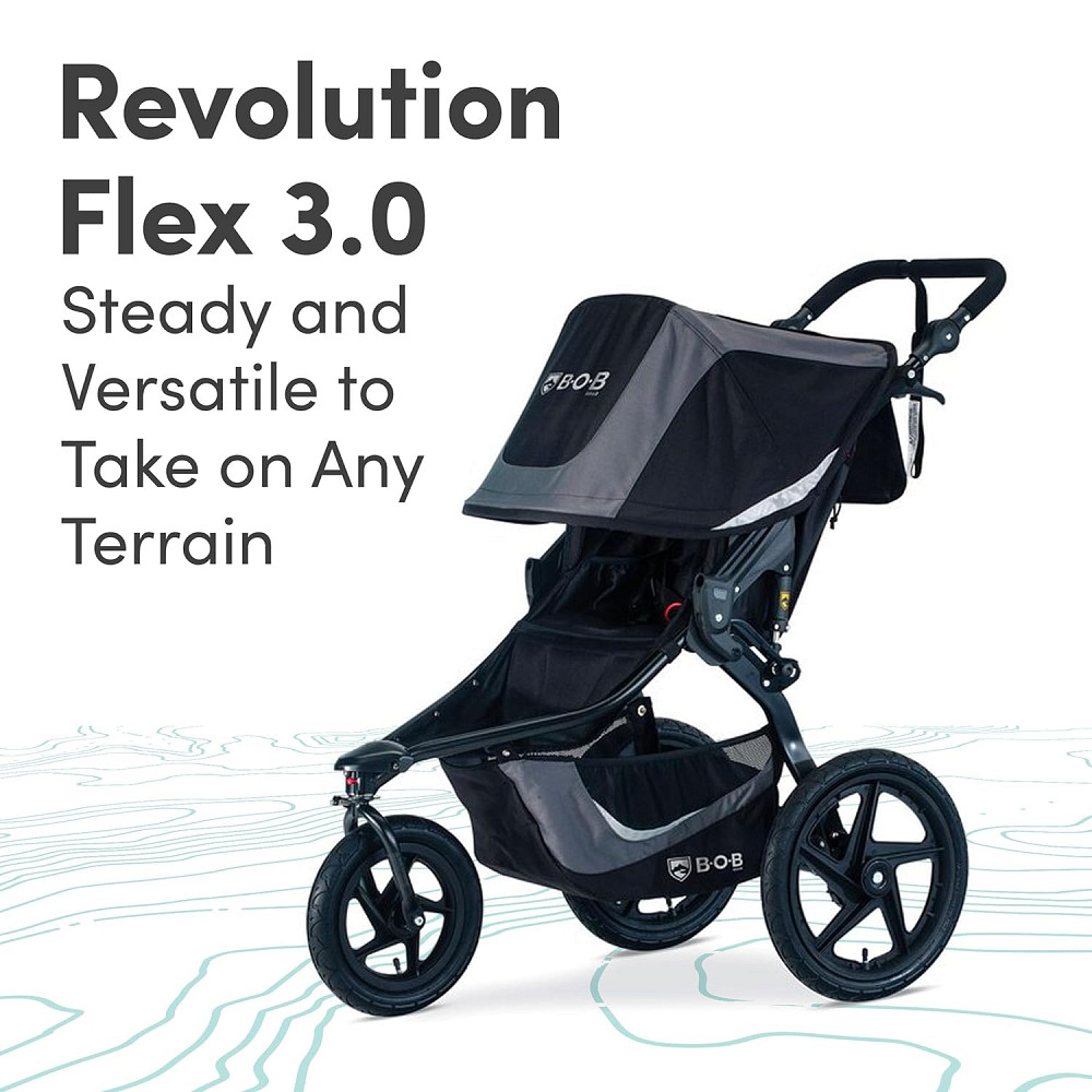 BOB Gear Revolution Flex 3.0 Jogging Stroller, Graphite Black Richmond - photo 2